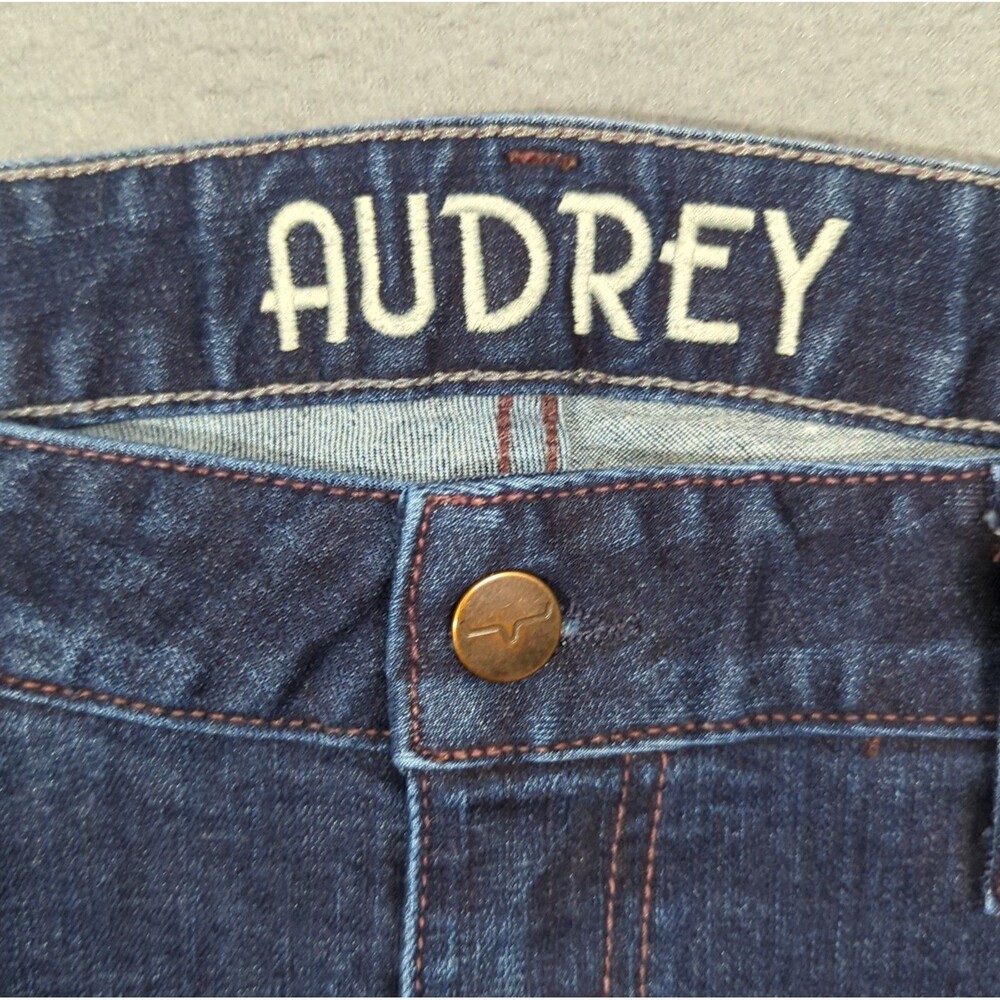 Kimes Ranch Jeans Women's 8x34 Blue Audrey Performance Bootcut Low Rise Western